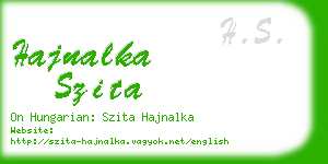 hajnalka szita business card